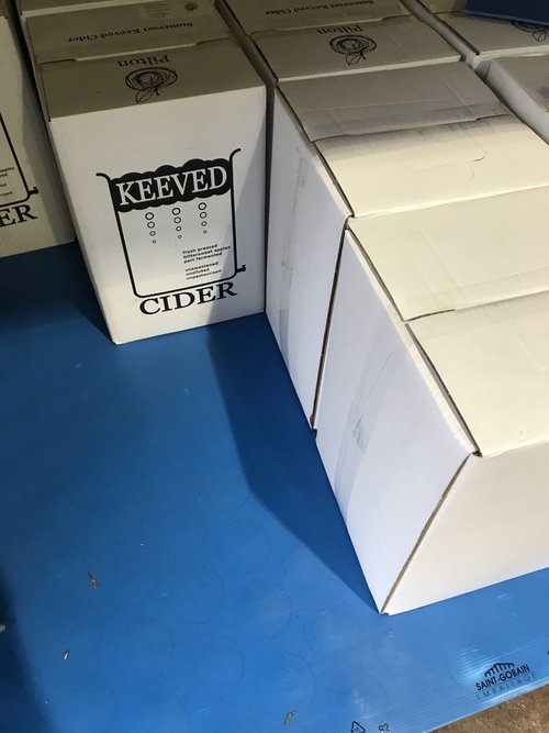KEEVED BAG-IN-BOX CIDER, READY FOR THE PUB!